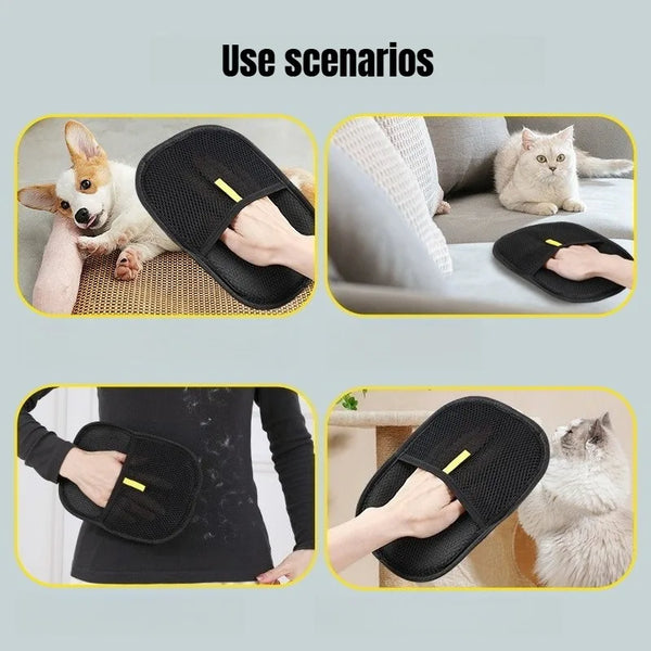 GripClean Pet Hair Grooming Glove